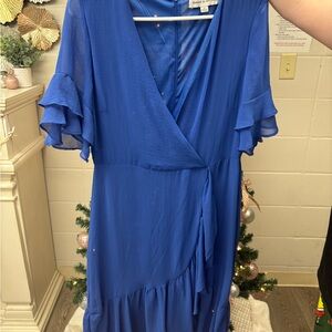 Emma & Michele Royal Blue Midi Dress